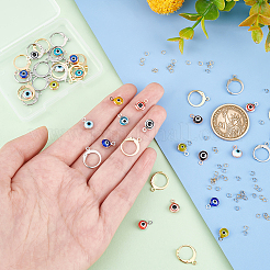 DIY Evil Eye Drop Earring Making Kit&nbsp;DIY-AR0002-72