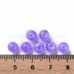 アクリルビーズ  天然石風  ラウンド  スレートブルー  6mm  穴：1.8mm  約5000個/500g&nbsp;MACR-S375-001A-04