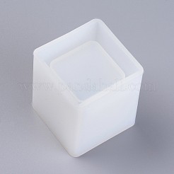 シリコンペンホルダー金型  レジン型  UVレジン用  エポキシ樹脂ジュエリー作り  直方体の  ホワイト  5.6x5.6x6.2cm  内径：3.7x3.7のCM&nbsp;DIY-L023-01