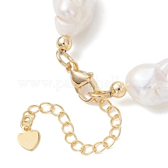 Natural Baroque Pearl Keshi Pearl Beaded Bracelets&nbsp;BJEW-JB13336
