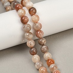 天然アルーシャサンストーンビーズ連売り  ラウンド  8mm  穴：1mm  約49個/連  15.28''（38.8センチメートル）&nbsp;G-P488-04B
