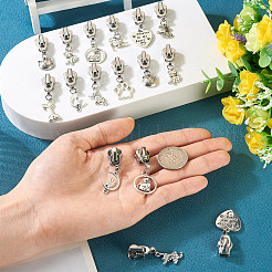 20Pcs 10 Style Alloy Zipper Pulls&nbsp;HJEW-TAC0081