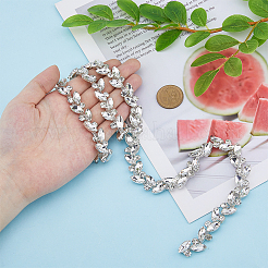 Glass Rhinestone Handmade Beaded Chains&nbsp;FIND-WH0161-66A