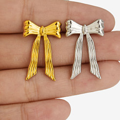 304 Stainless Steel Bowknot Stud Earrings&nbsp;OE8955-2