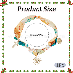 Polyester Collar Choker Necklaces for Women&nbsp;NJEW-SP0001-18