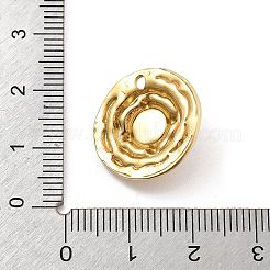 天然石のペンダント  304ステンレススチールセッティング  18KGP本金メッキ  フラットラウンド  19x5.5mm  穴：1.8mm&nbsp;STAS-D300-02G-08