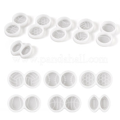 6Pcs 6 Style Sports Ball Cabochon DIY Silicone Molds&nbsp;DIY-TA0005-68