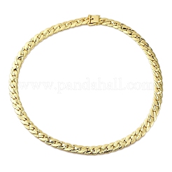 9MM Brass Cuban Link Chain Necklaces&nbsp;NJEW-Q051-01G