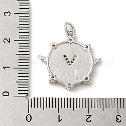 Rack Plating Brass Micro Pave Cubic Zirconia Pendants&nbsp;KK-A190-17G
