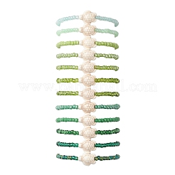 12Pcs Dyed Synthetic Turtle Bracelets&nbsp;BJEW-JB13502-01