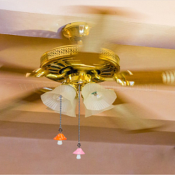 6Pcs 6 Colors Mushroom Resin Charms Ceiling Fan Pull Chain Extenders&nbsp;HJEW-LP00016
