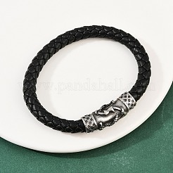 Braided Microfiber Leather Bracelets for Men Women&nbsp;BJEW-H631-01AS-01