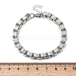 女性用304ステンレススチール製ベネチアンチェーンブレスレット  ステンレス鋼色  6.89インチ（17.5cm）&nbsp;BJEW-P399-02P