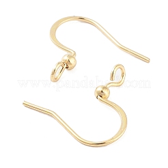 316サージカルステンレススチールピアスフック  耳ワイヤー  水平ループ付き  18KGP本金メッキ  15x3.5mm  穴：2mm  ピン：17.5x0.5mm&nbsp;X-STAS-K274-10G