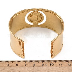 Moon 304 Stainless Steel Cuff Bangles&nbsp;BJEW-B157-01G