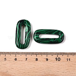 合成マラカイトの楕円形ペンダント  オーバルリングチャーム  30x15~16x5~6mm  穴：17.5~19.5x3.5~4.5mm&nbsp;G-N342-105I