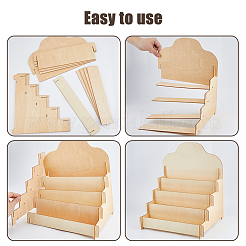 4-Tier Wood Card Display Stand&nbsp;ODIS-WH0025-219