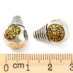 Rack Plating Tibetan Style Alloy 3 Hole Guru Beads&nbsp;PALLOY-Q454-01A