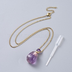 Handmade Bumpy Lampwork Perfume Bottle Pendants&nbsp;NJEW-F251-10G