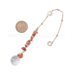 Natural Agate Chip Hanging Ornaments&nbsp;HJEW-TA00262-03
