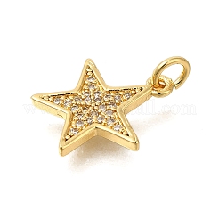 Rack Plating Brass Micro Pave Cubic Zirconia Pendants&nbsp;ZIRC-F142-41G