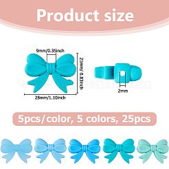 25Pcs 5 Colors Silicone Beads&nbsp;SIL-HS0001-13B