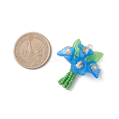Glass Seed Beaded Pendants&nbsp;PALLOY-MZ01155-01