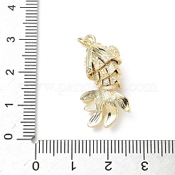Brass Micro Pave Cubic Zirconia Pendants&nbsp;KK-P330-04G