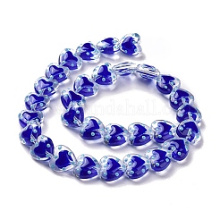 Glass Heart Beads&nbsp;GLAA-D005-01G