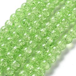 Spray Painted Crackle Glass Beads Strands&nbsp;CCG-Q001-10mm-11