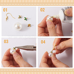 40Pcs 2 Styles Brass Enamel Eye Pin Peg Bails&nbsp;KK-TA0003-44