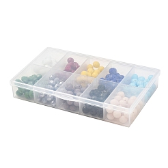 250Pcs 10 Color Opaque Solid Color Glass Beads Strands&nbsp;EGLA-SZ0001-22