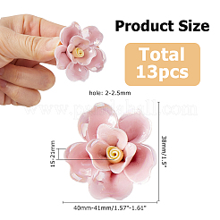 13Pcs Handmade Porcelain Beads&nbsp;PORC-HS0001-14
