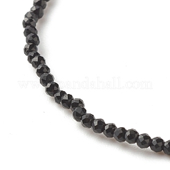 女性用ナチュラルブラックスピネルビーズストレッチブレスレット  ビーズ：2mm  内径：2-1/8インチ（5.5cm）&nbsp;BJEW-JB07420-01