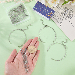 16Pcs 2.5MM 304 Stainless Steel Paperclip Chain Bracelet Making&nbsp;STAS-SC0021-14