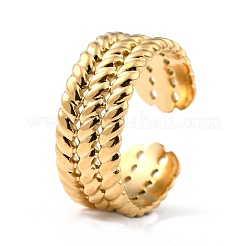 Ion Plating(IP) 304 Stainless Steel Finger Rings&nbsp;RJEW-L102-40G