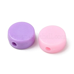 プラスチックビーズ  フラットラウンド  ミックスカラー  10x5mm  穴：1.9mm  約1560個/500g&nbsp;KY-Z003-06