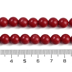 合成サンゴビーズ連売り  ラウンド  ファイヤーブリック  8mm  穴：1.4mm  約49個/連  14.69''（37.3センチメートル）&nbsp;CORA-M003-03C