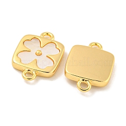 Natural Shell Flower Connector Charms&nbsp;KK-P275-03G