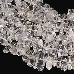 天然石クオーツクリスタルビーズ連売り  水晶  チップ  8~18.5x6.5~10x1.5~7mm  穴：0.7~1mm  約96~130個/連  15.94''（40.5センチメートル）&nbsp;GG-CBAC61B-C03-01