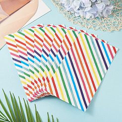 12Pcs Rainbow Color Rectangle Paper Candy Bags&nbsp;ABAG-TA0002-34B