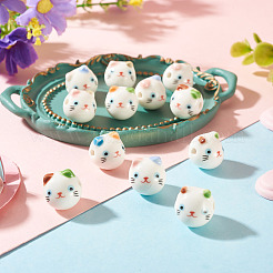 Printed Handmade Porcelain Ceramic Beads&nbsp;PORC-BG0001-03