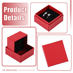 Rhombus Textured Cardboard Jewelry Storage Boxes&nbsp;CON-WH0115-34B