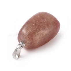 Natural Strawberry Quartz Pendants&nbsp;G-k302-B17