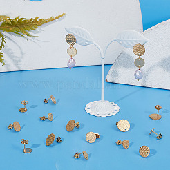 24Pcs 12 Style 304 Stainless Steel Ear Stud Findings&nbsp;STAS-AR0002-02G