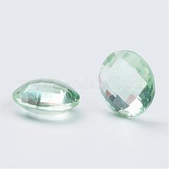 ファセットガラスのラインストーンの尖ったカボション  フラットラウンド  ミックスカラー  10x4~5mm&nbsp;RGLA-P013-B