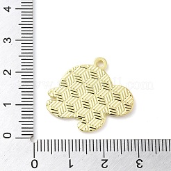 合金エナメルチャーム  ゴールドカラー  花  カメ  23x25x1.5mm  穴：1.6mm&nbsp;X-ENAM-R146-02B