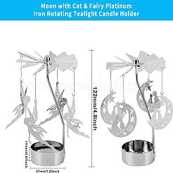 Iron Rotating Tealight Candle Holder&nbsp;AJEW-FG0001-19P