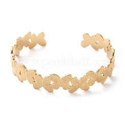 304 Stainless Steel Cuff Bangles for Women&nbsp;LS-BJEW-K263-05G-12