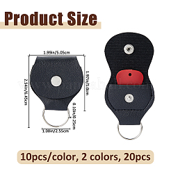 20Pcs 2 Colors PU Leather Guitar Pick Storage Bags&nbsp;AJEW-FH0008-90